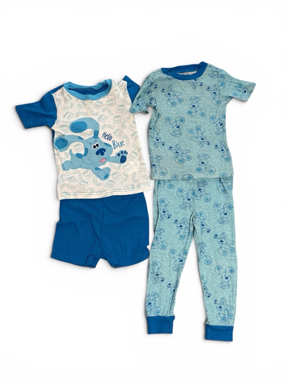 Toddler Kid’s Blue’s Clues Blue 2-Piece Short & Long Pajama Set Kids 4T